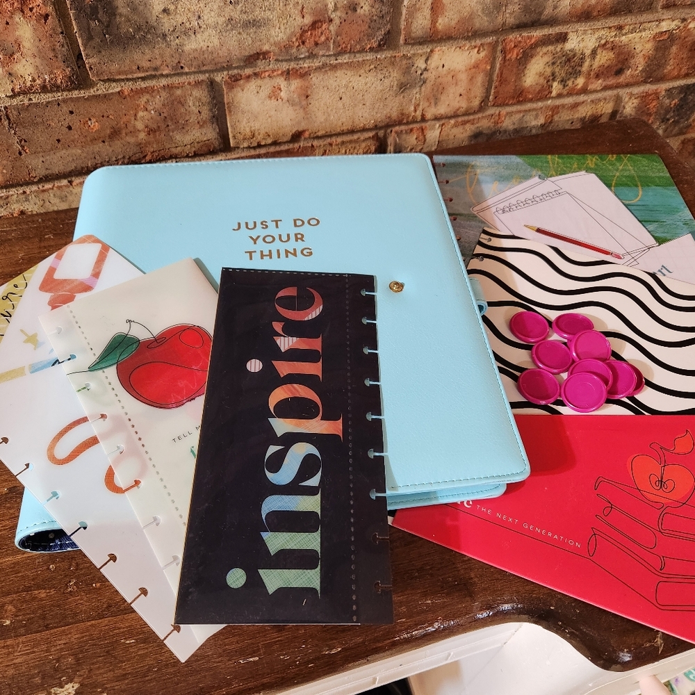 The Happy Planner Big Size Blue Binder with Colorful Inserts